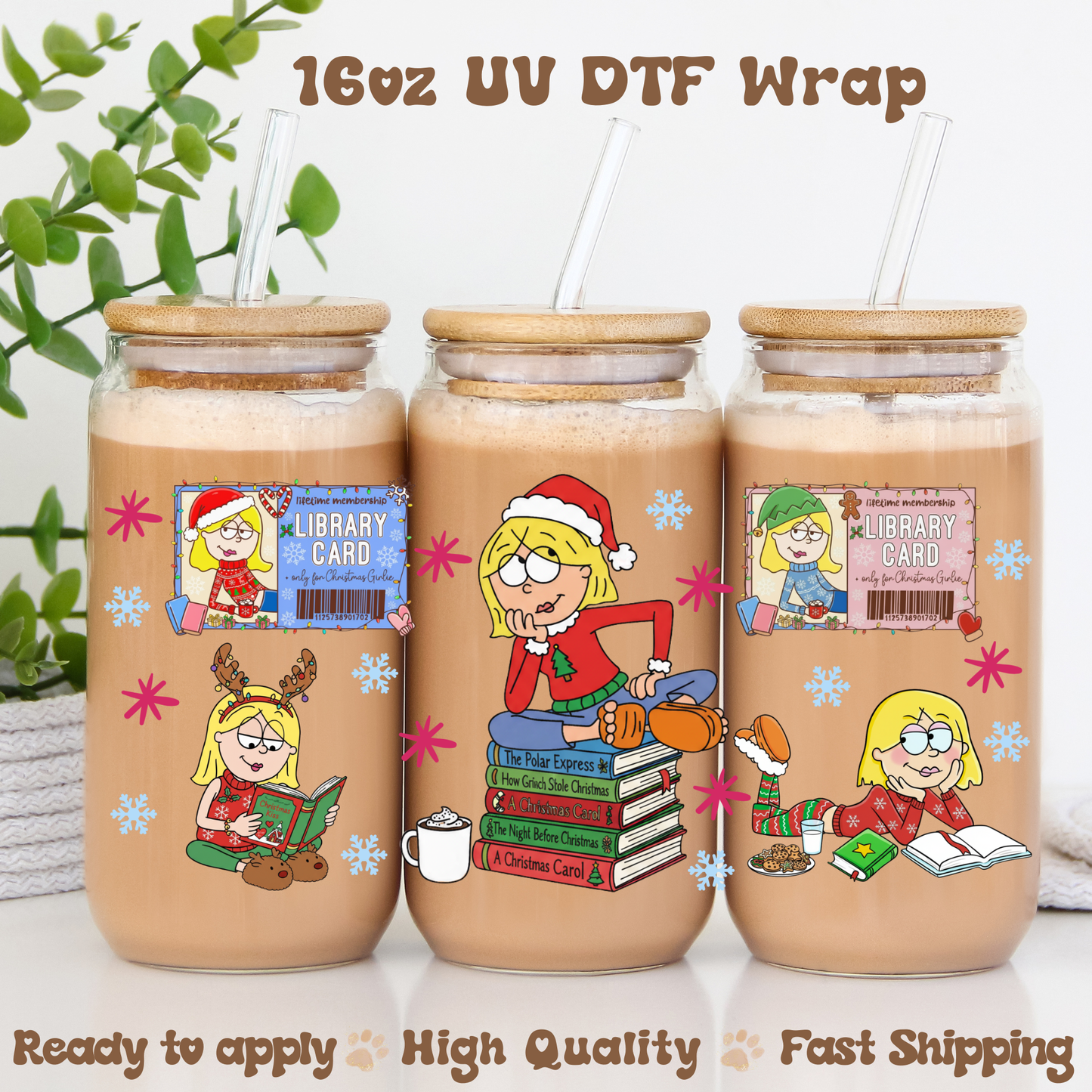Christmas L-16oz UV DTF Wrap