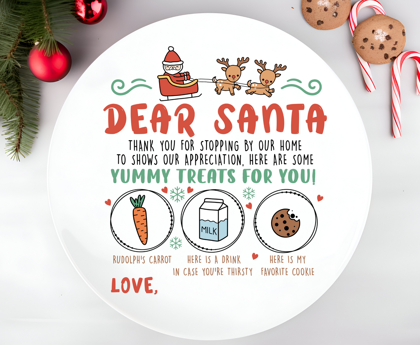 Yummy treats for Santa -UVDTF Tray Decal