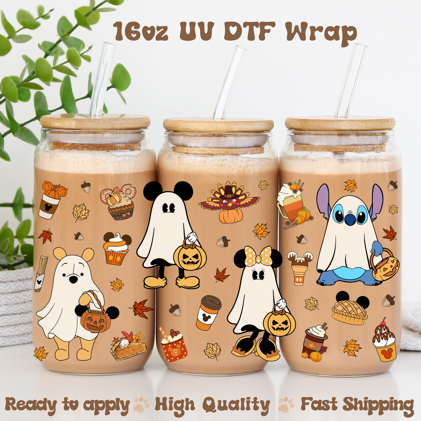 Autumn Ghosts - 16oz UV DTF Wrap