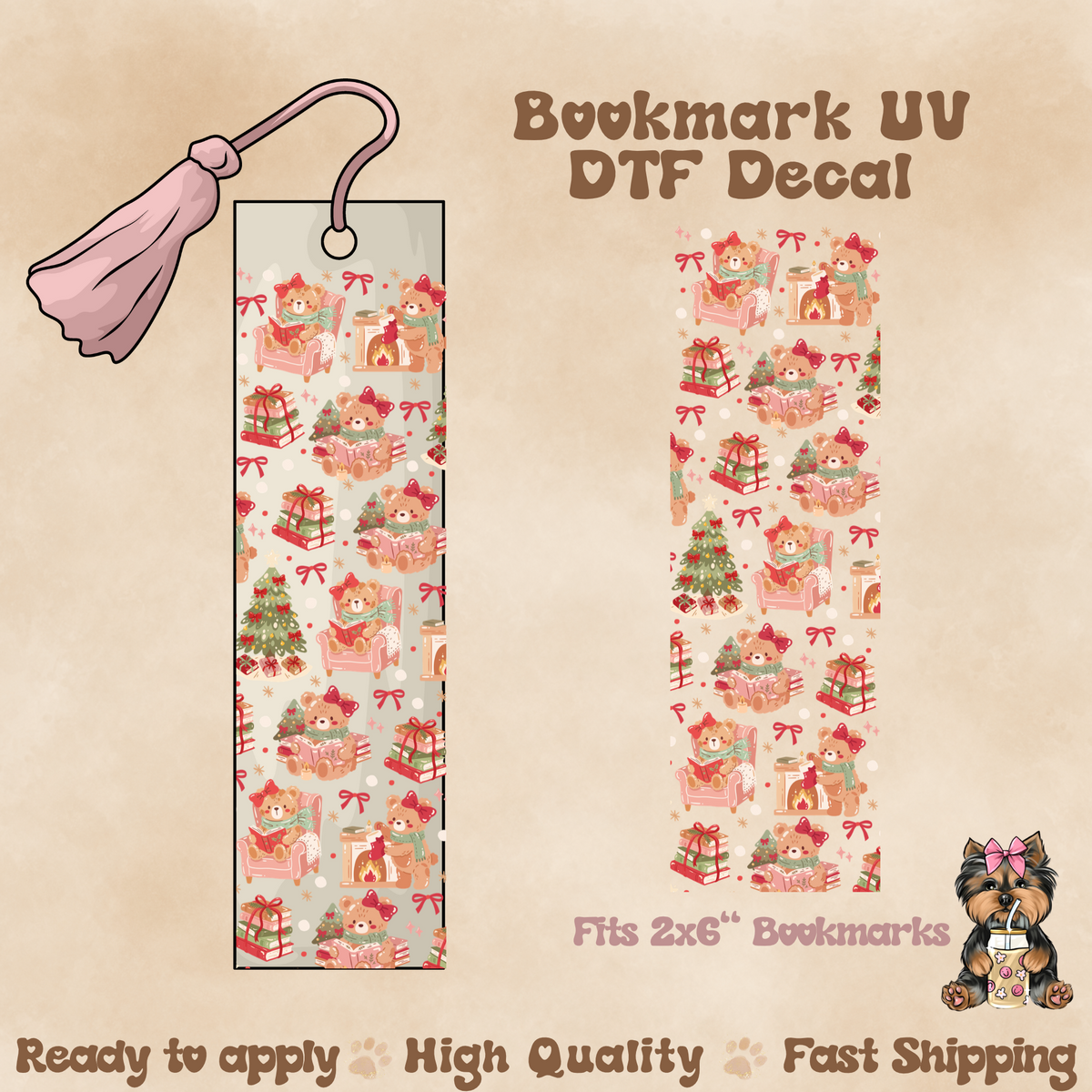 Bear Christmas - UV DTF Wrap