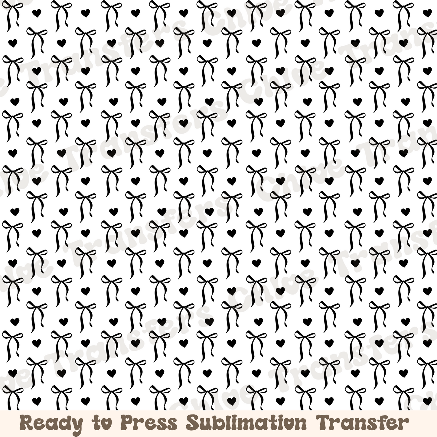 Black Bows - Sublimation Sheet