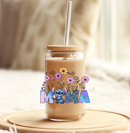 Blue Mama Flowers - UV DTF Decal