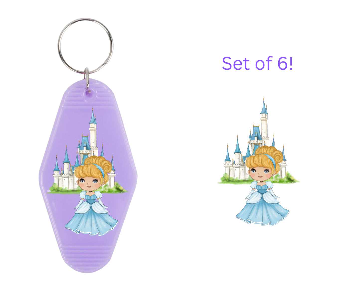 Blue P-UV DTF Motel Keychain