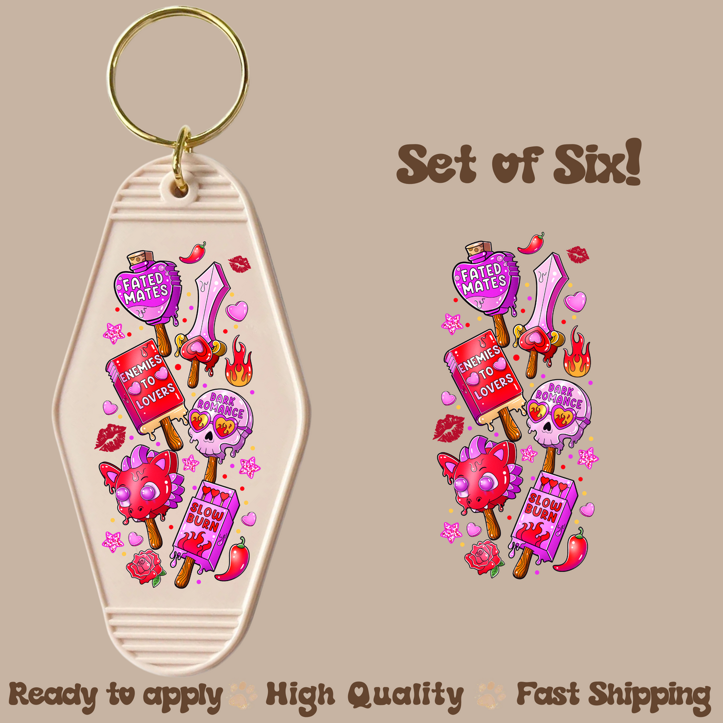 Book lover - UV DTF Motel Keychain Decal
