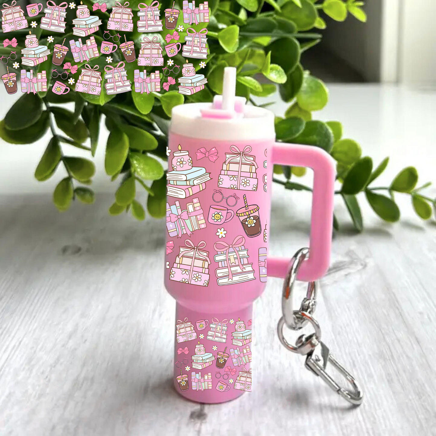 Books and Coffee -Mini tumbler wrap