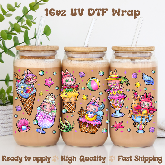 Bubu ice creams - 16oz UV DTF Wrap