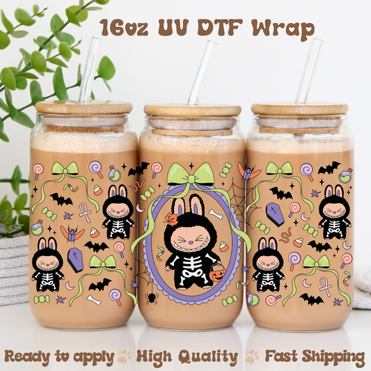 Bubu Skeleton  - 16oz UV DTF Wrap
