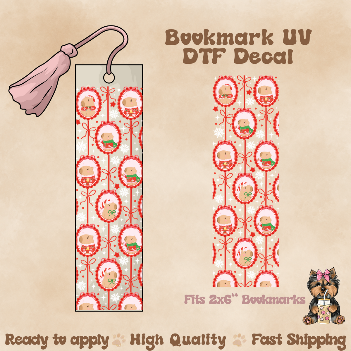 Capybaras Christmas - UV DTF Wrap
