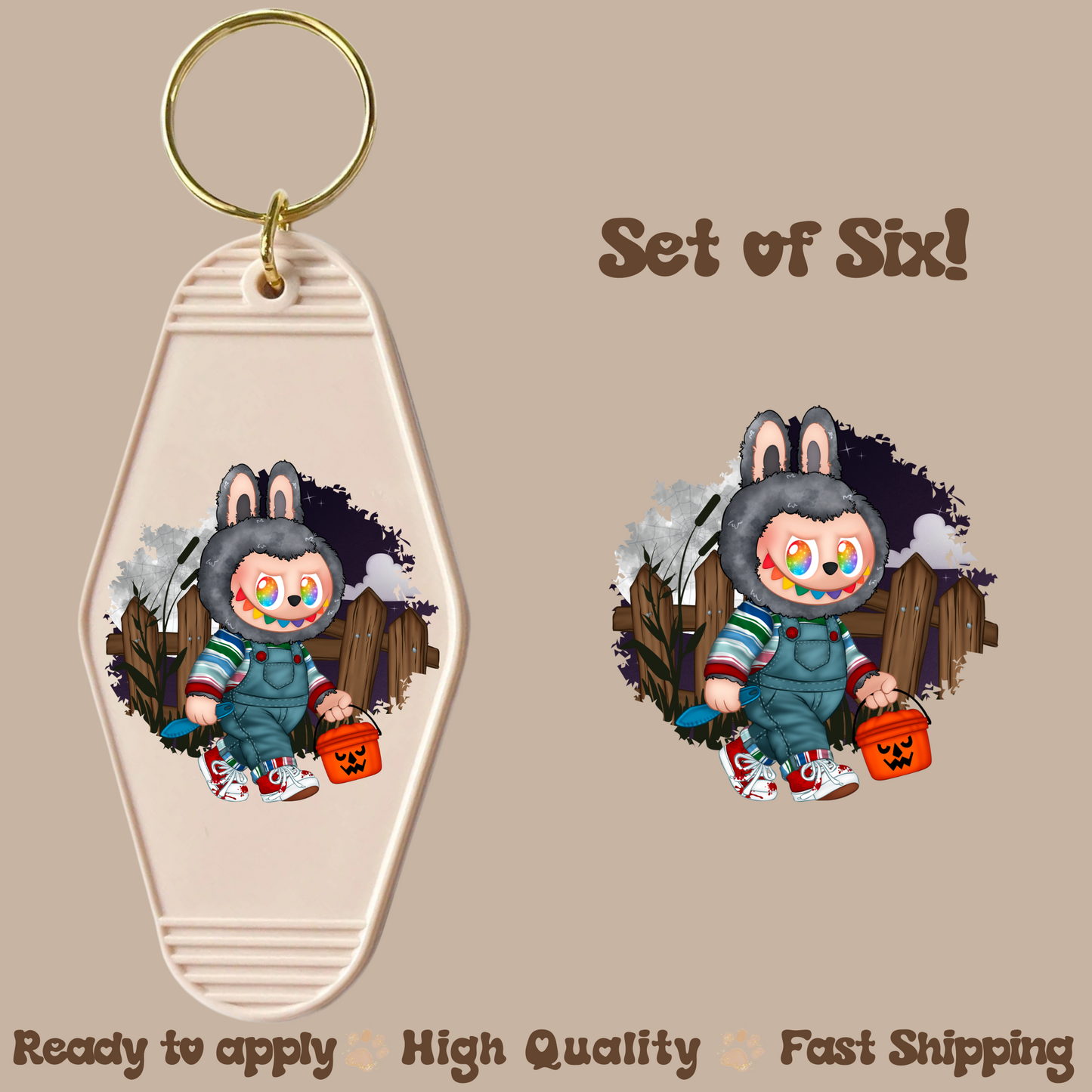 C bubu - UV DTF Motel Keychain Decal