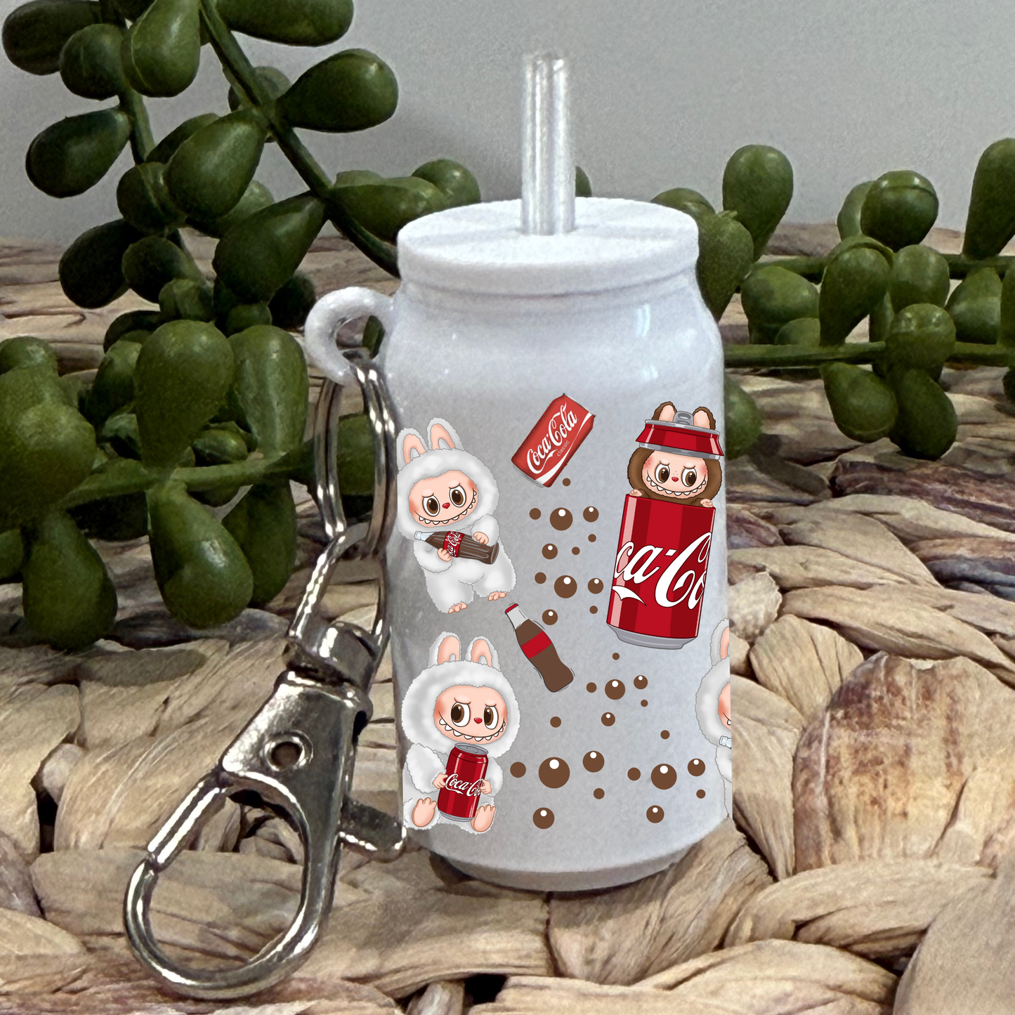Cc Bubu -Glass Can Keychain UV DTF Wrap