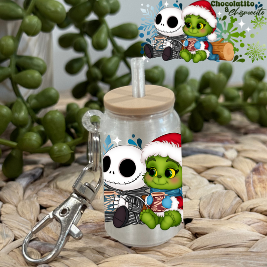 Chocolatito Y Chisme 2 -Glass Can Keychain UV DTF Wrap