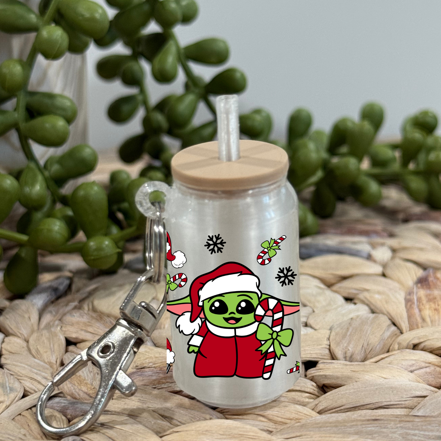 Christmas Baby -Glass Can Keychain UV DTF Wrap