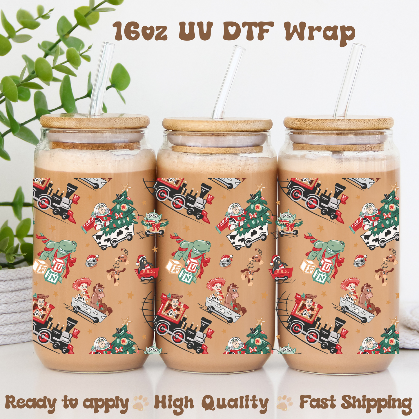 Christmas Fun Toys - 16oz UV DTF Wrap