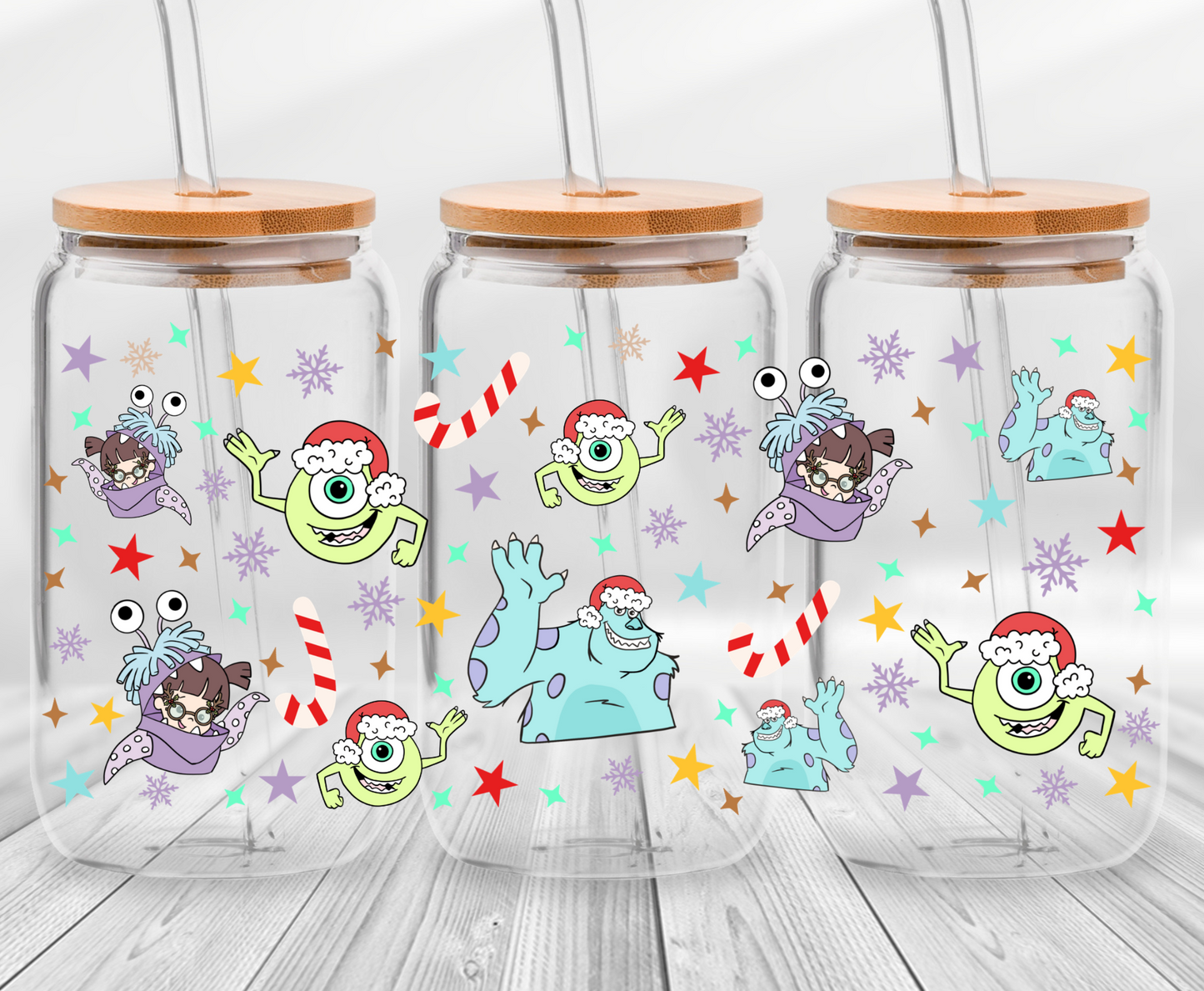 Christmas Mon. -16oz UVDTF Cup Wrap