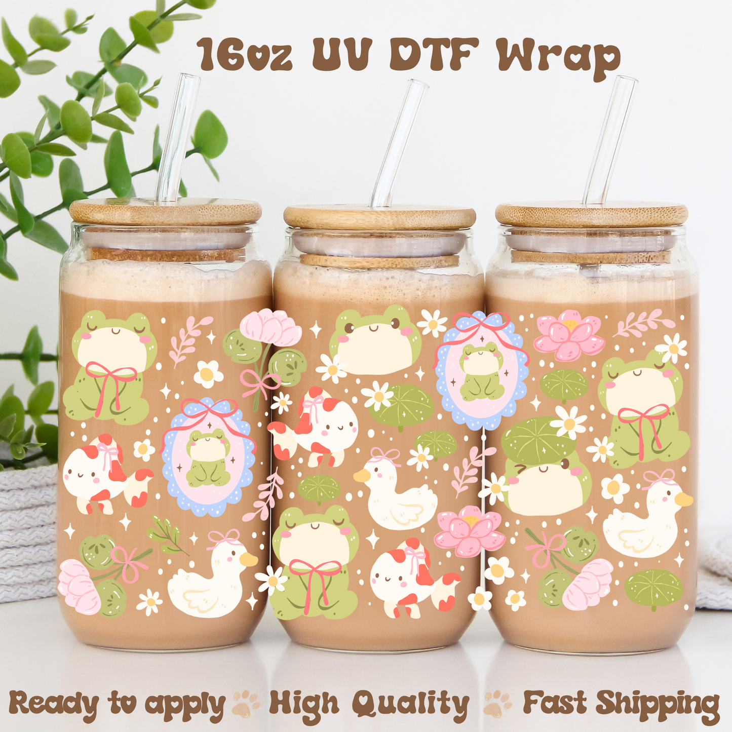 Coquette Frog -16oz UV DTF Wrap