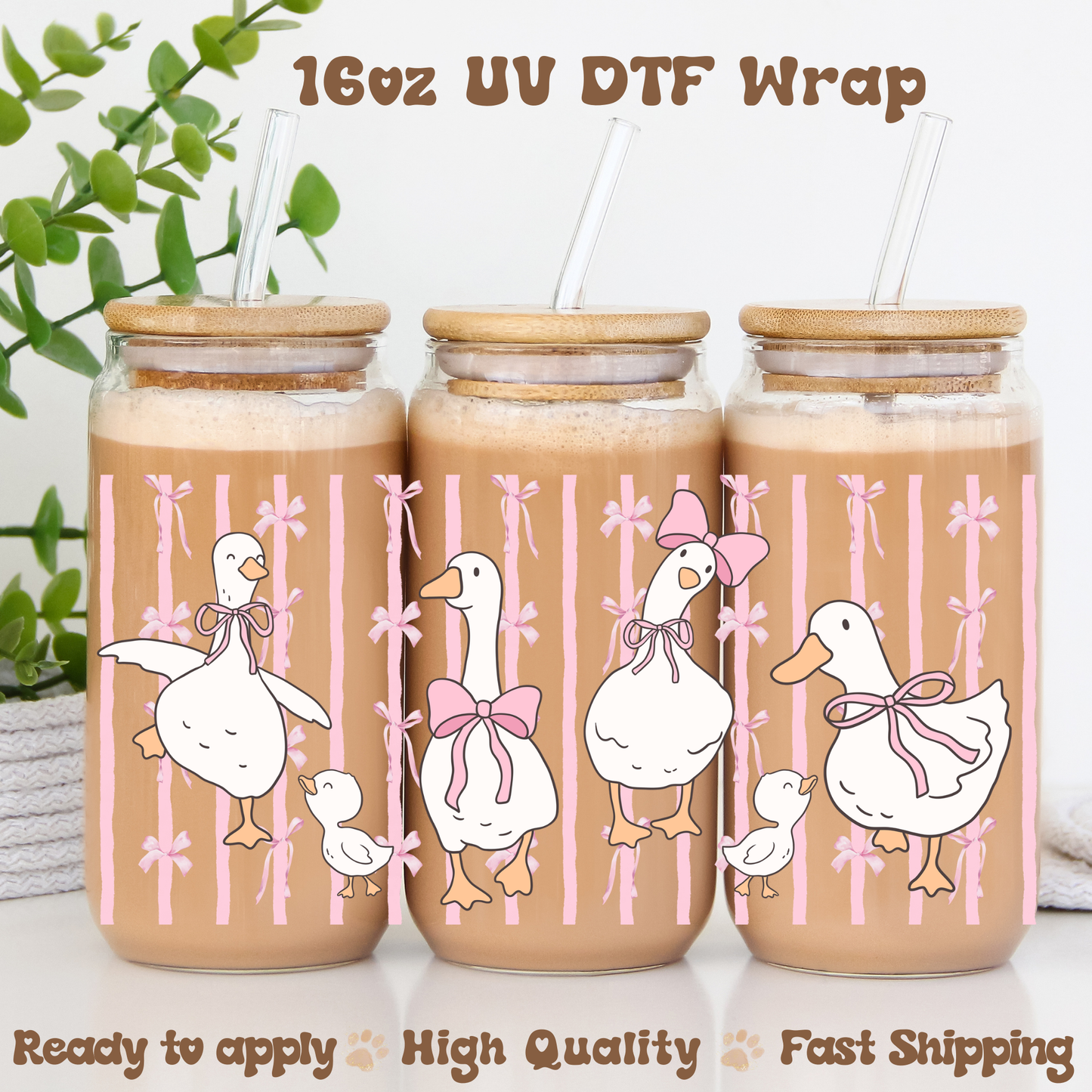 Coquette Goose - 16oz UV DTF Wrap