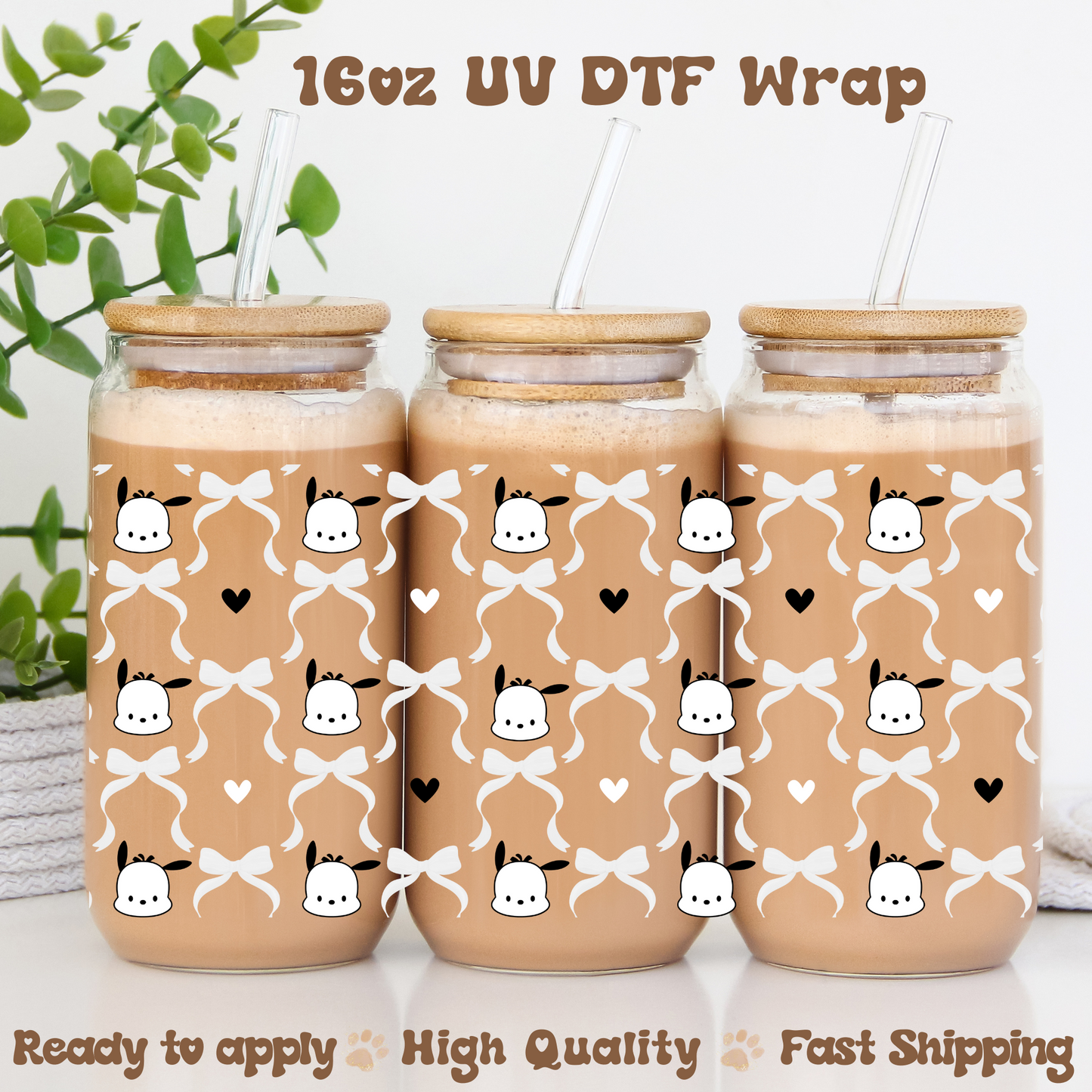 Coquette Puppy -16oz UV DTF Wrap