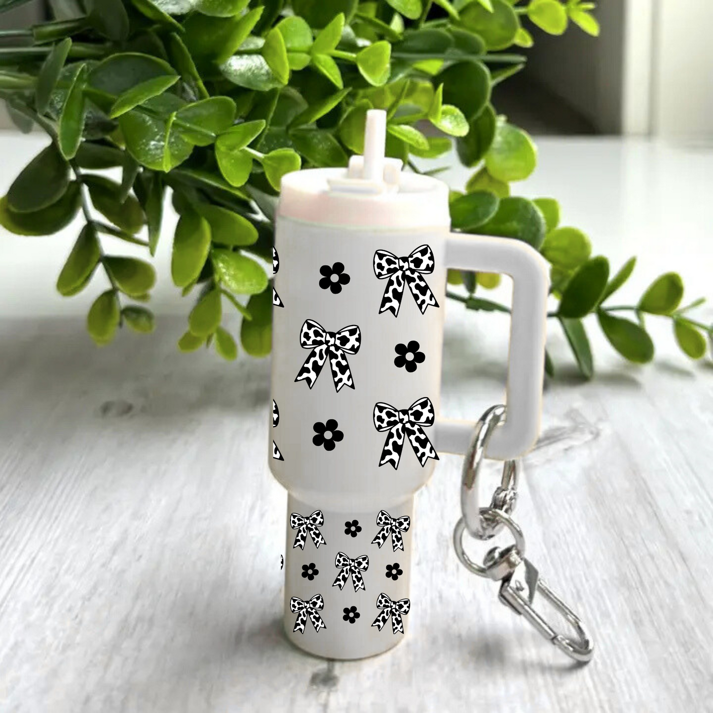 Cow bows black -Mini tumbler wrap