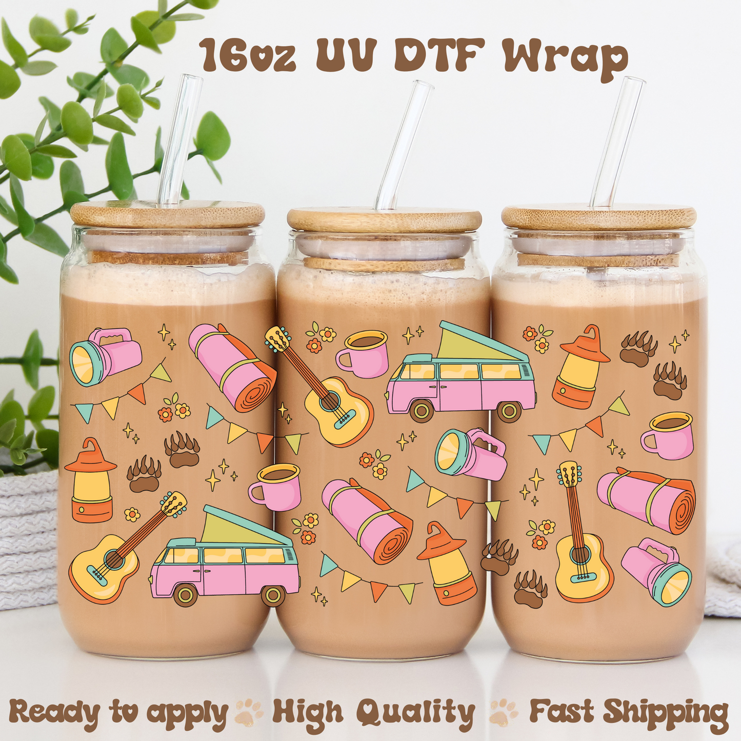 Cozy Camp - 16oz UV DTF Wrap