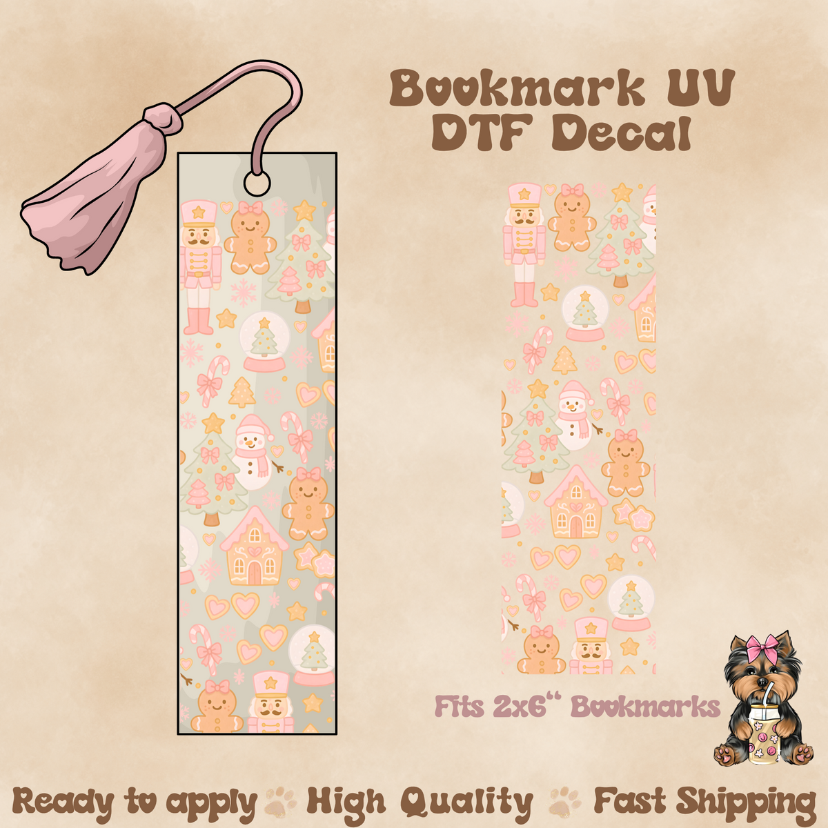 Cute Pastel Christmas - UV DTF Wrap