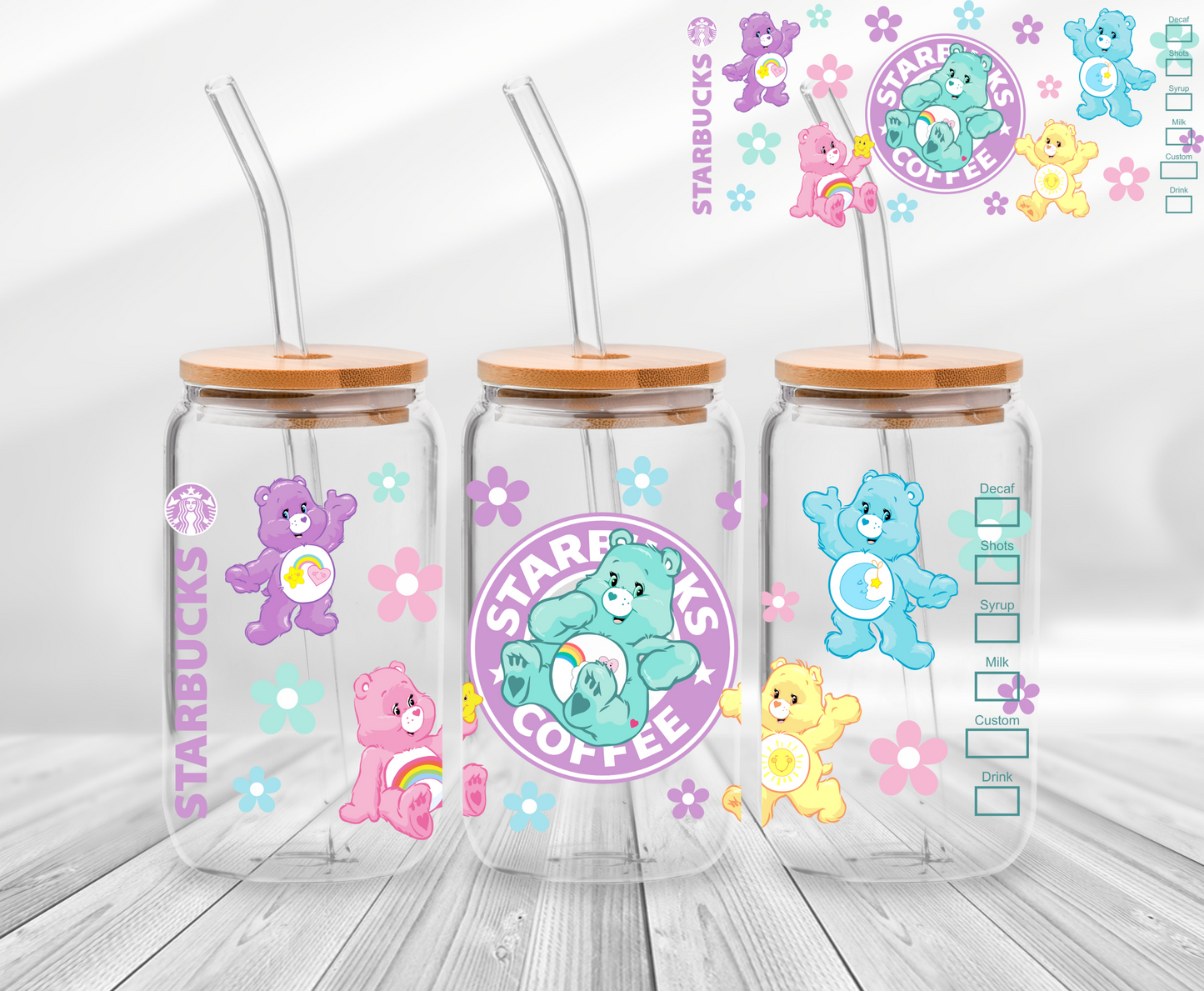 Cute Bears - 16oz UV DTF Wrap
