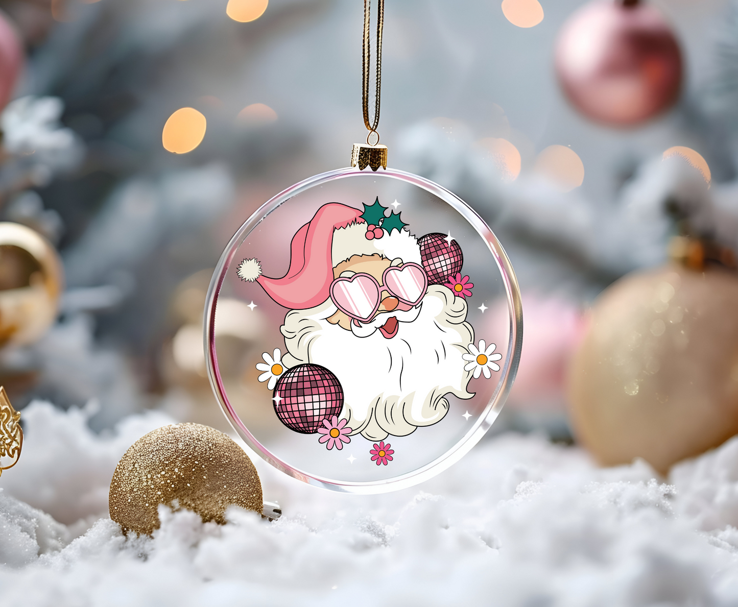 Disco Santa -UVDTF Ornament Decal
