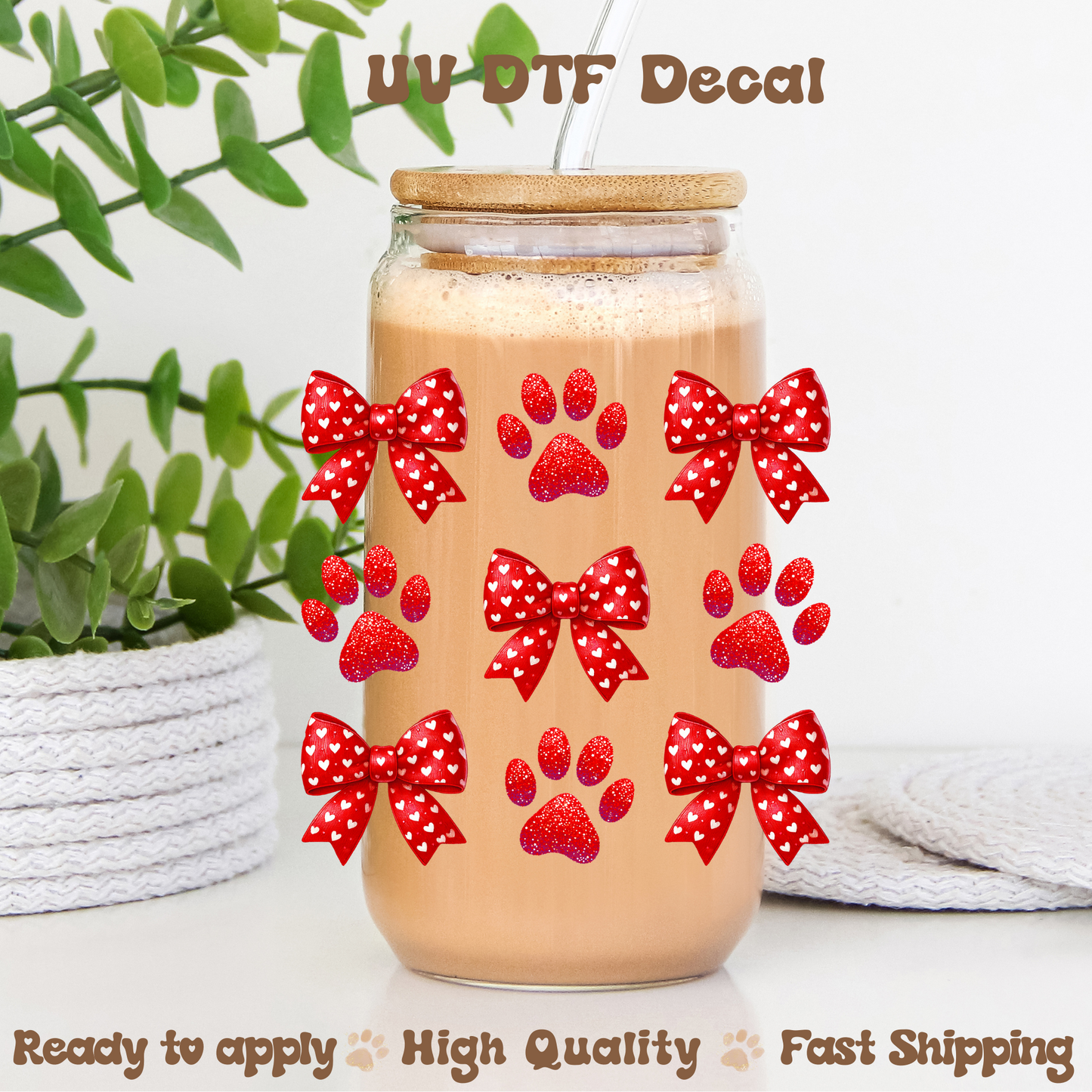 Dog Valentine's -UVDTF Decal
