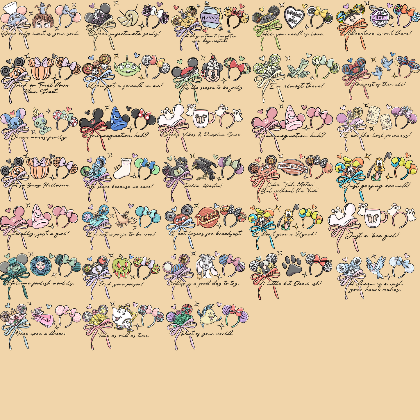 33 Ears Bundle - UVDTF Decal