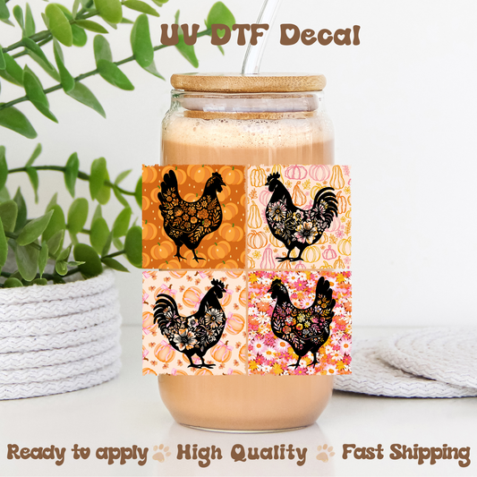 Fall Chickens - UVDTF Decal