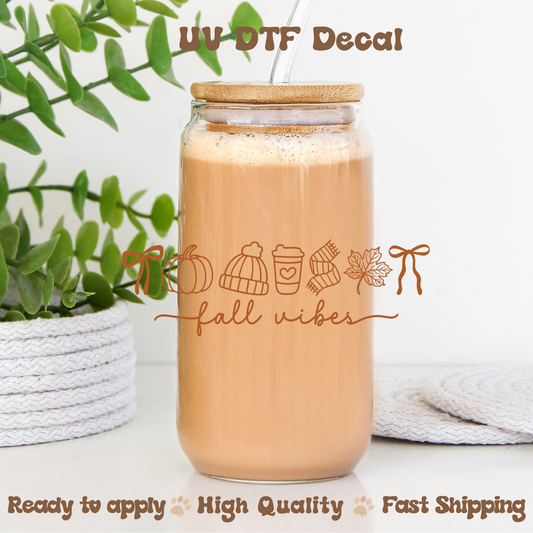 Fall Vibes Single Color - UVDTF Decal