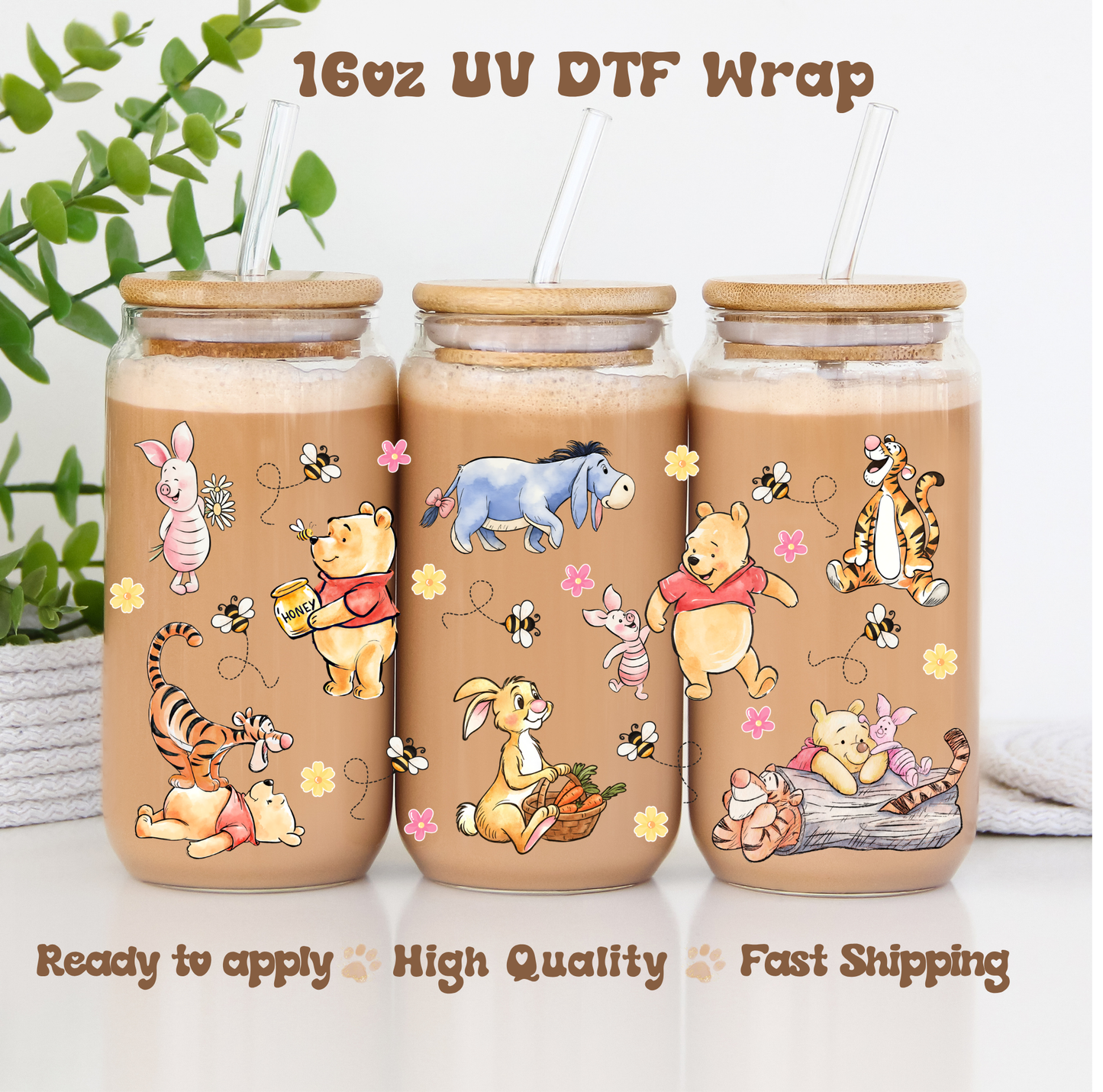 Floral Besties- 16oz UV DTF Wrap