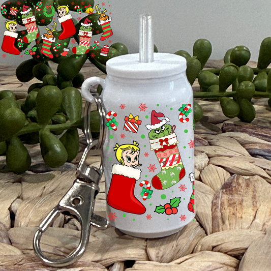 G Boots -Glass Can Keychain UV DTF Wrap