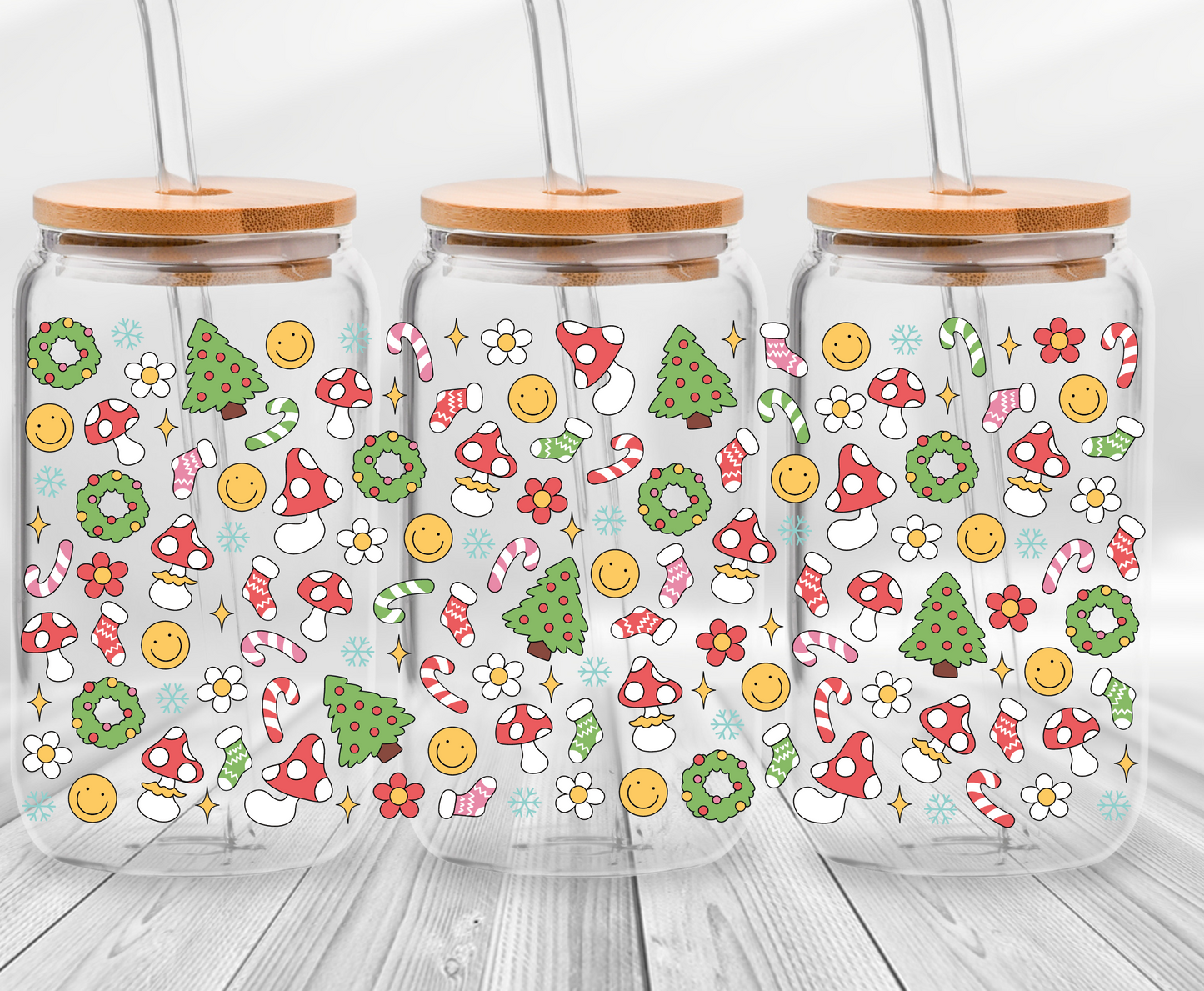 Groovy christmas Things -16oz UVDTF Cup Wrap