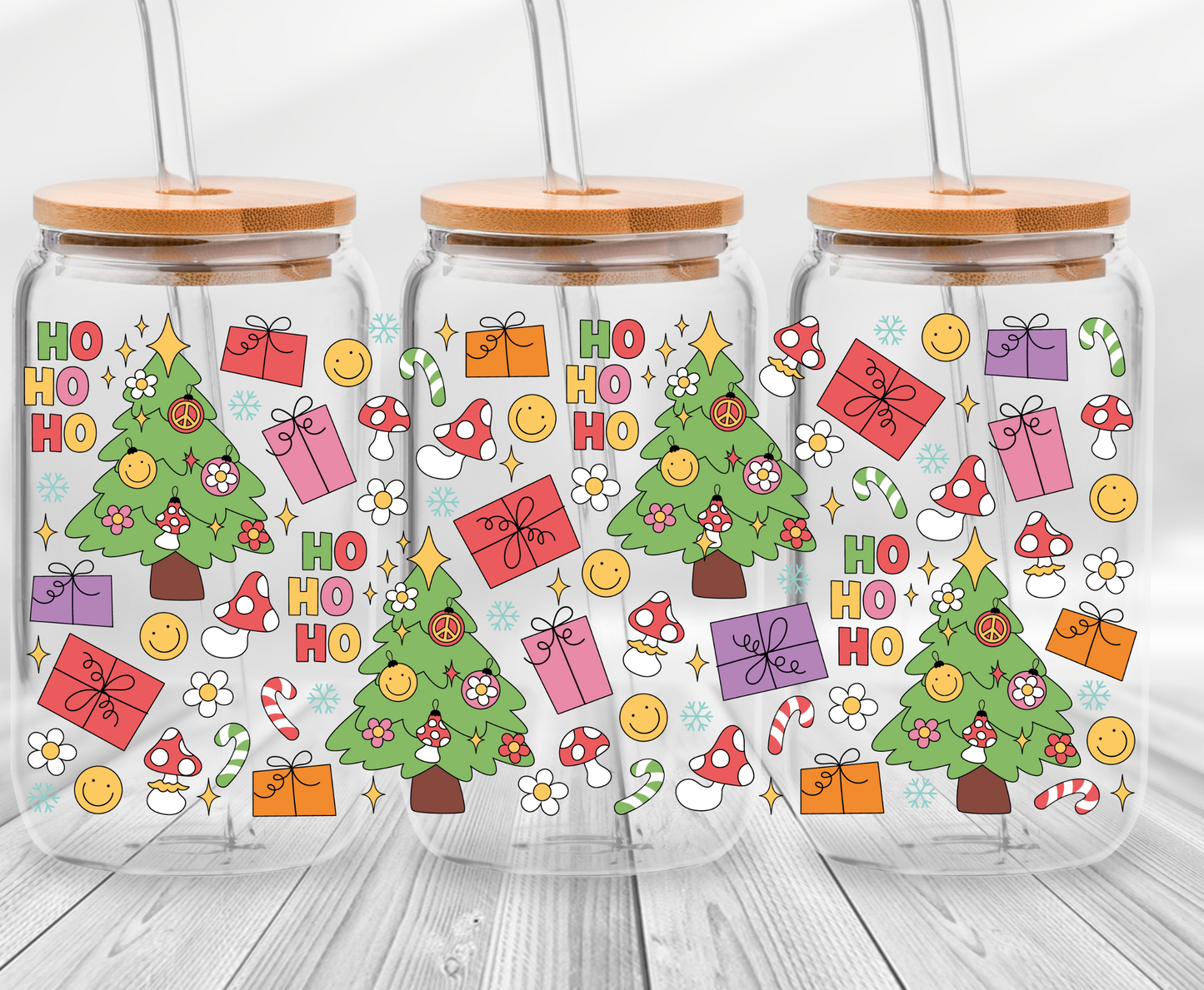 Groovy Trees -16oz UVDTF Cup Wrap