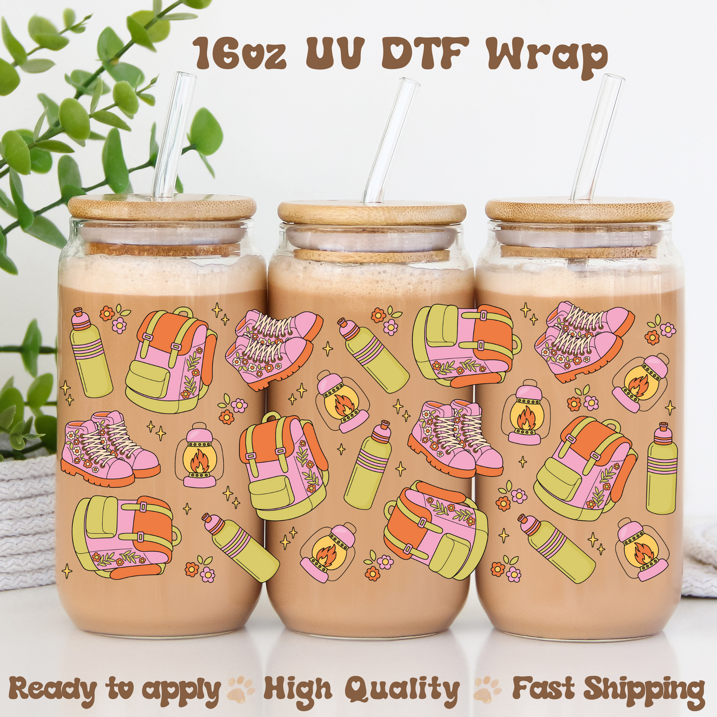Hiking Essentials - 16oz UV DTF Wrap