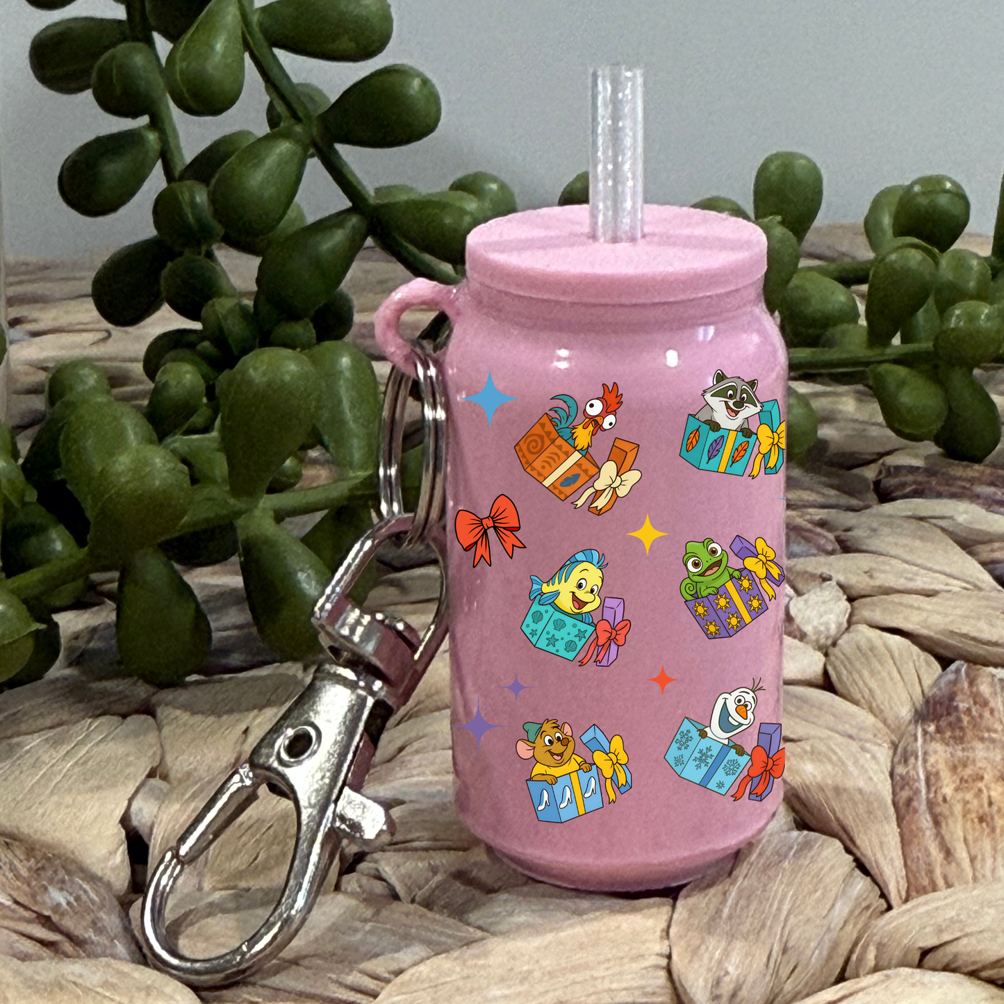 Holiday Presents -Glass Can Keychain UV DTF Wrap