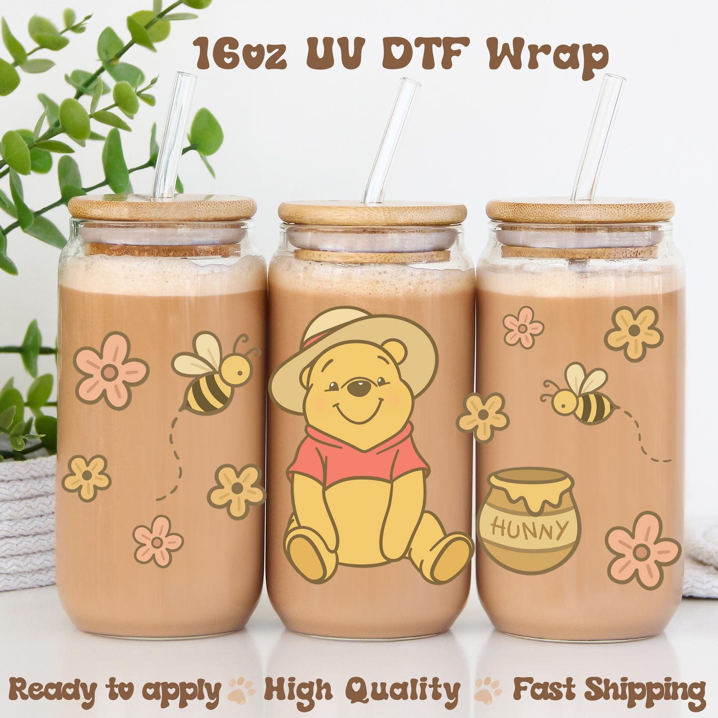 Honey and Bees - 16oz UV DTF Wrap