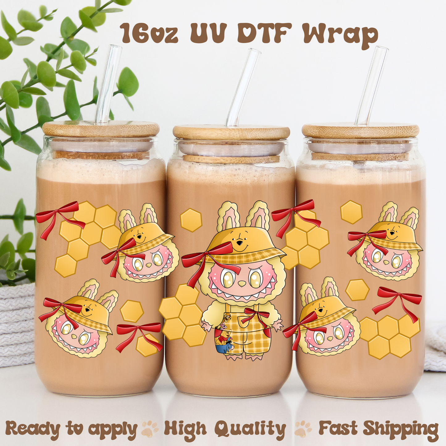 Honey Bear Bubu - 16oz UV DTF Wrap