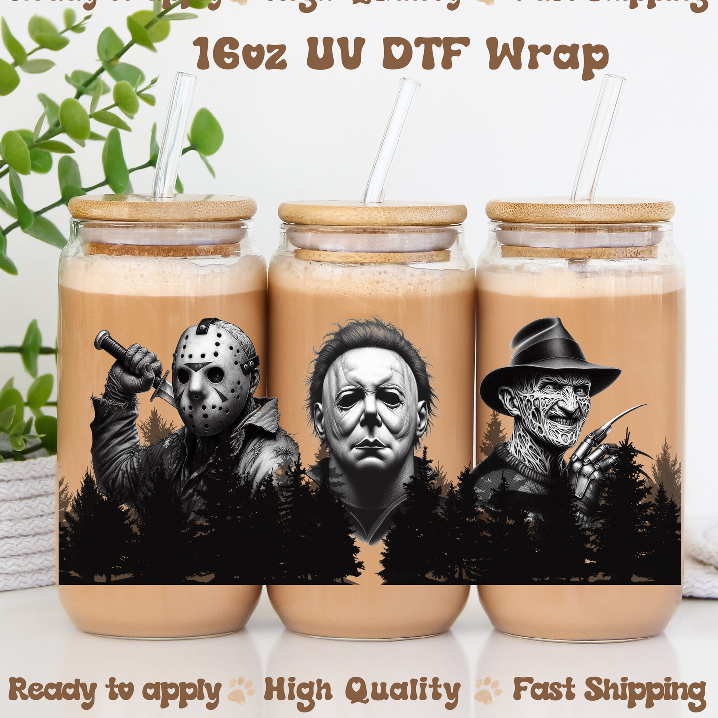 Horror Movies 3 -16oz UV DTF Wrap