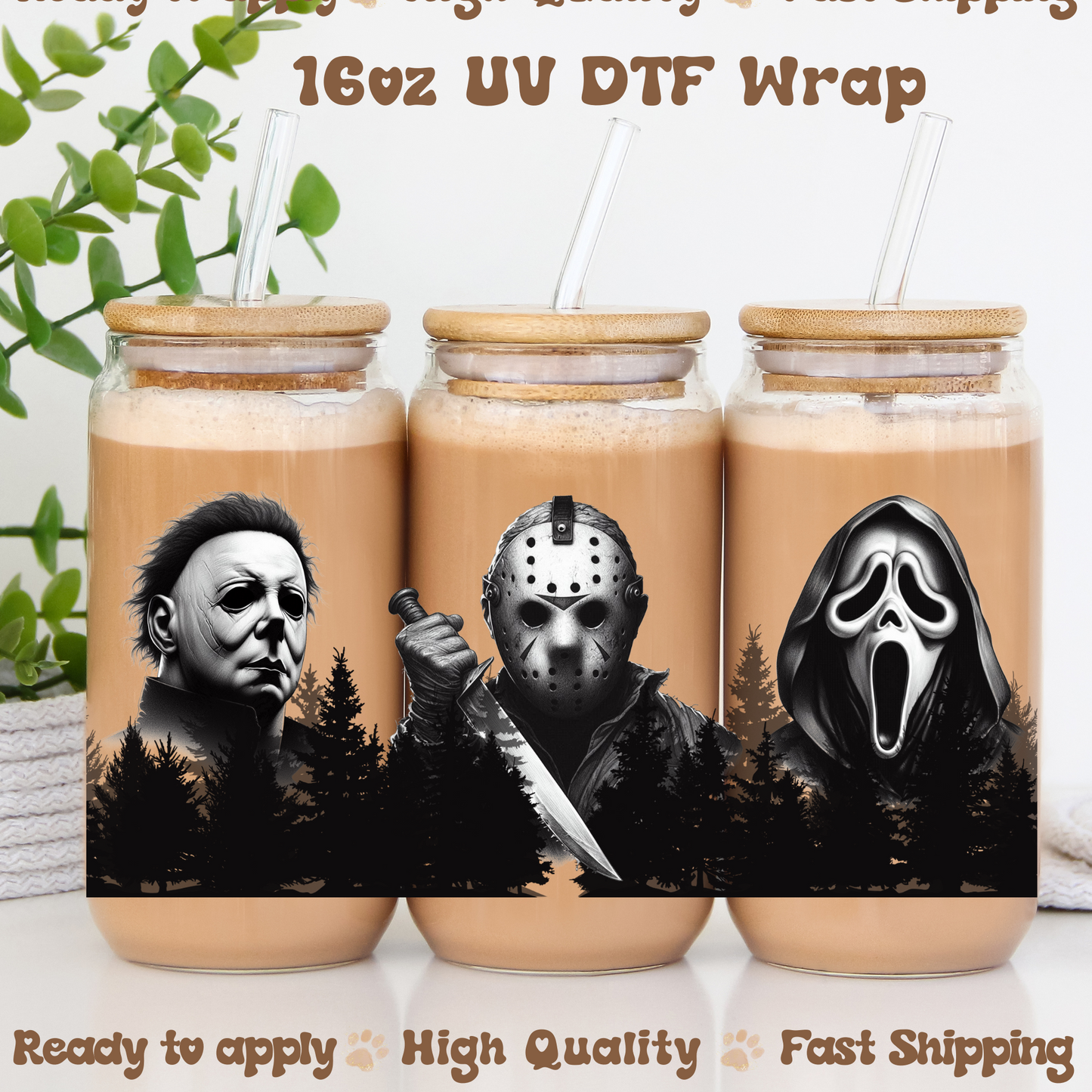 Horror Movies 5 -16oz UV DTF Wrap