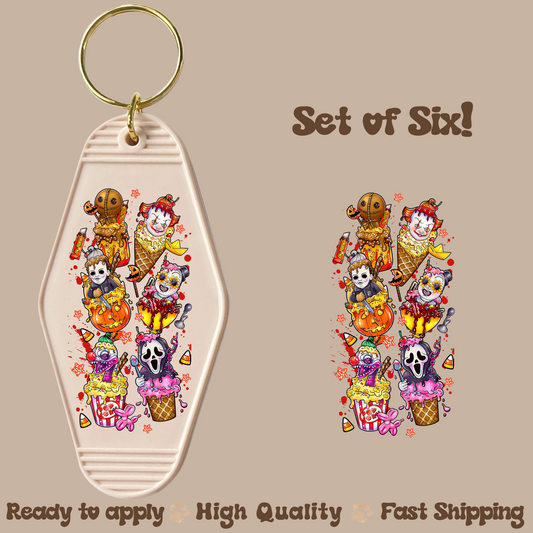 Horrors ice creams - UV DTF Motel Keychain Decal