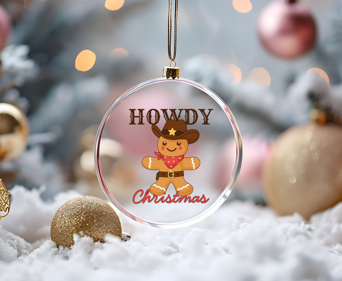 Howdy Christmas -UVDTF Ornament Decal