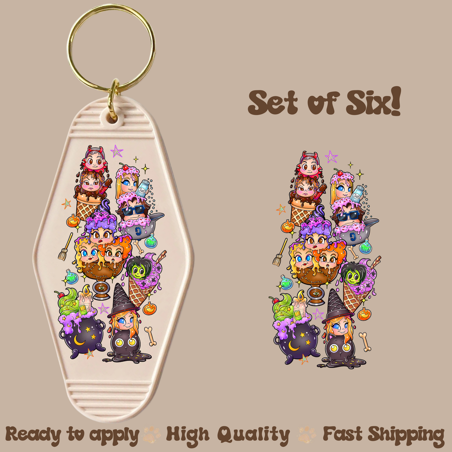 HP ice creams - UV DTF Motel Keychain Decal