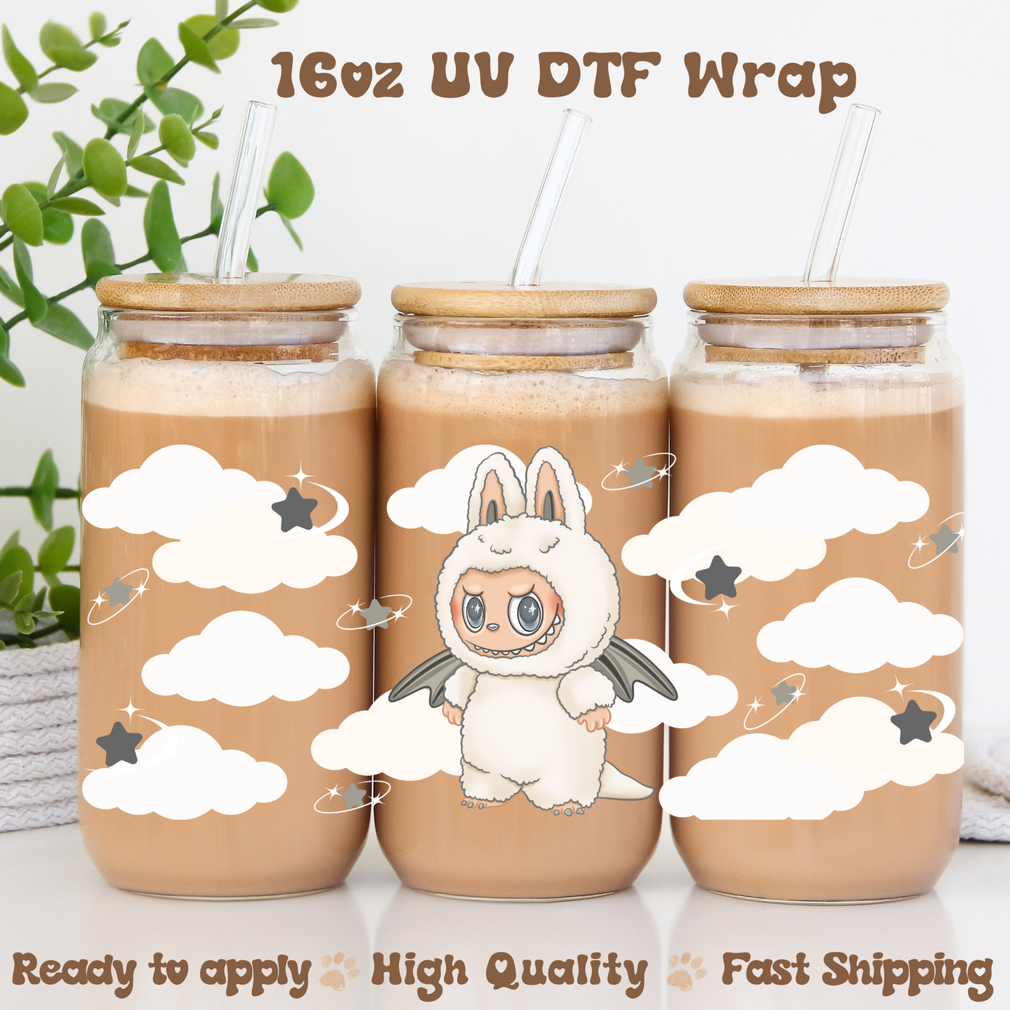 In Clouds Bubu - 16oz UV DTF Wrap