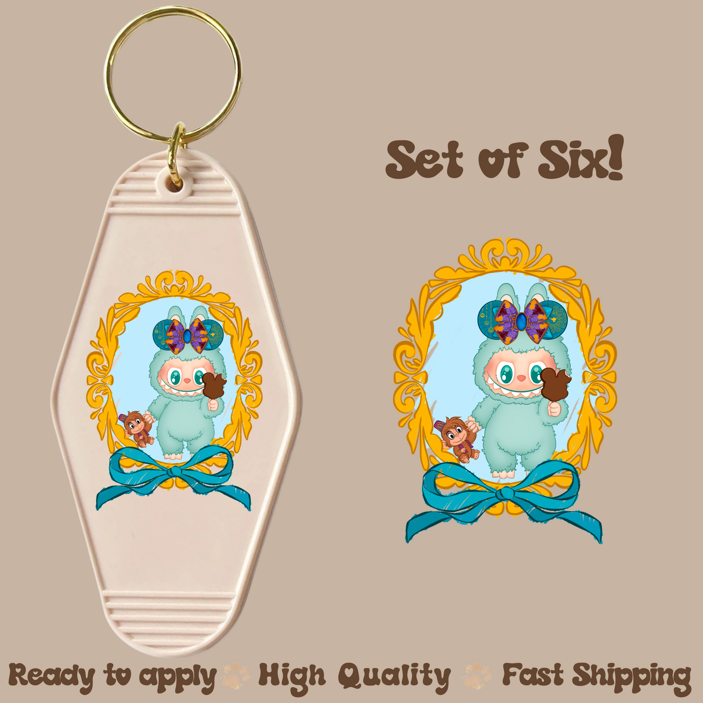 J Lab - UV DTF Motel Keychain Decal