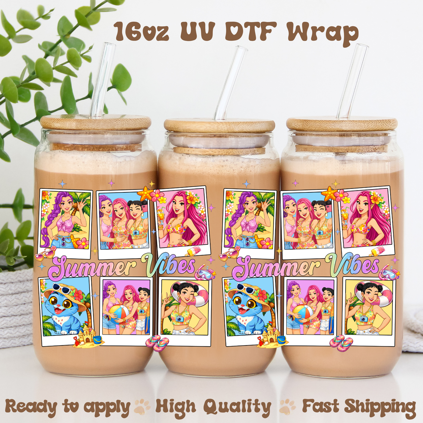 KP Summer Vibes - 16oz UV DTF Wrap