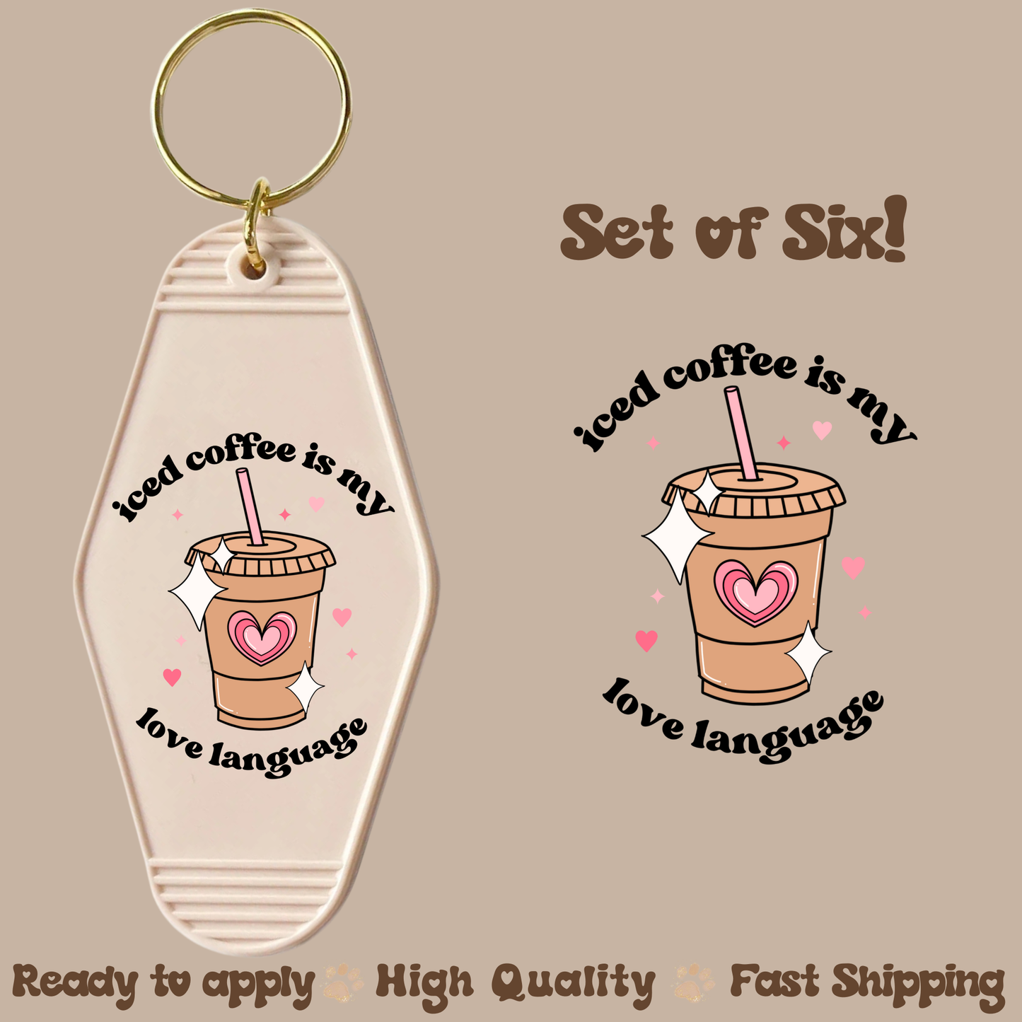Love Language - UV DTF Motel Keychain Decal