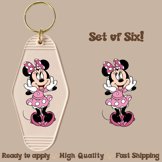 MN Pink - UV DTF Motel Keychain Decal