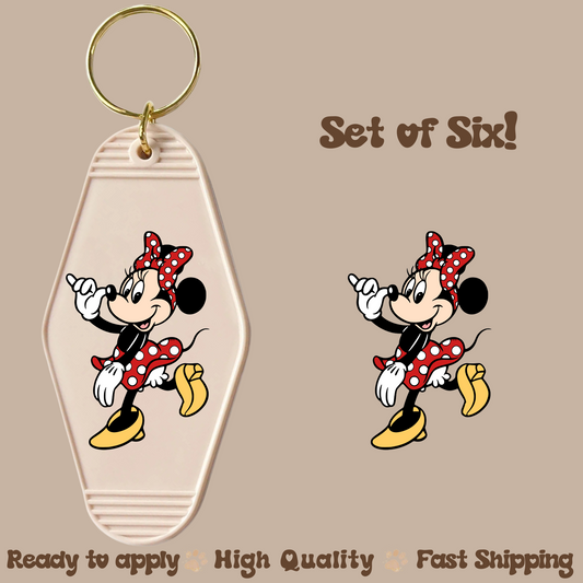 MN Red - UV DTF Motel Keychain Decal