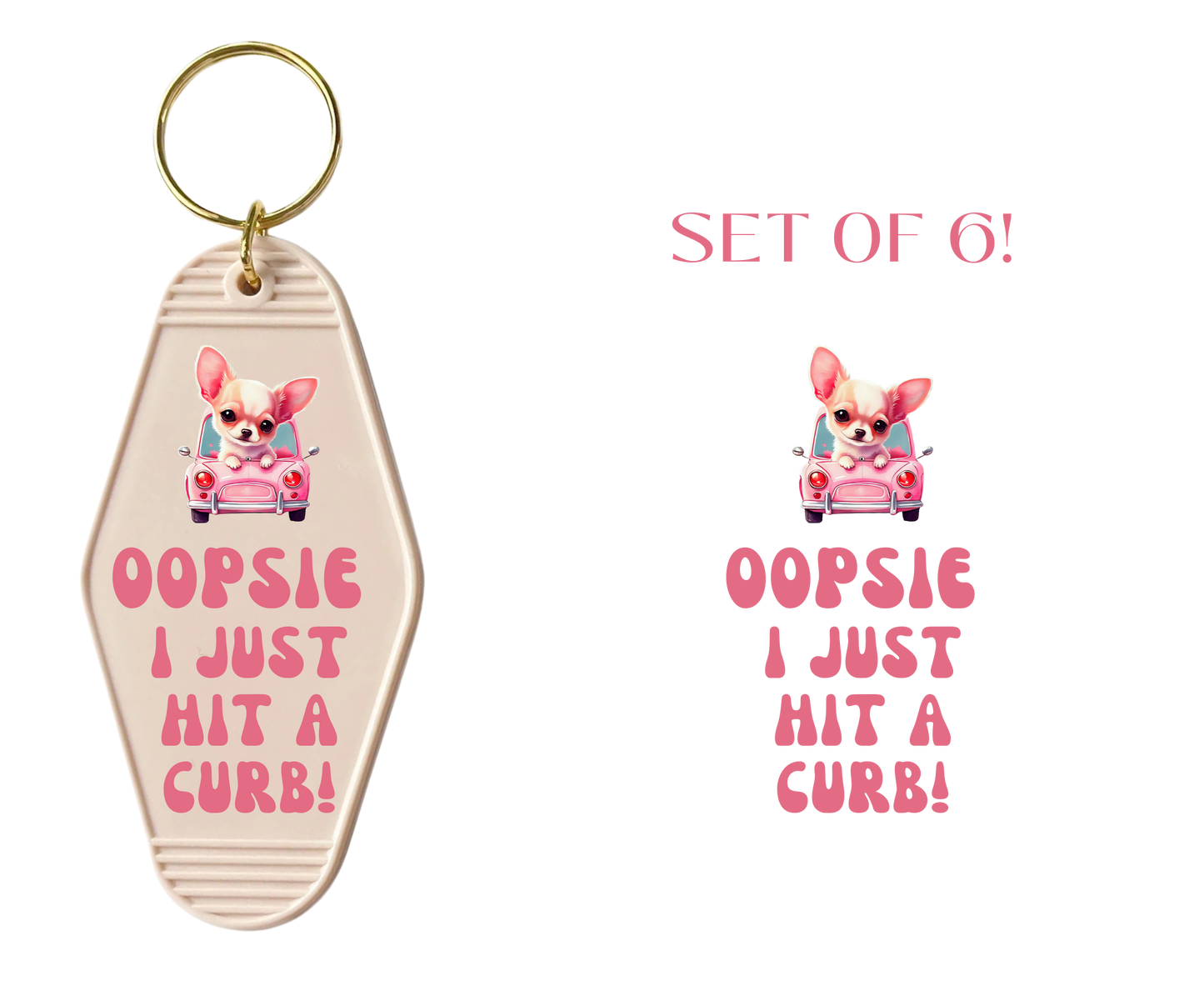 OOpsie-UV DTF Motel Keychain